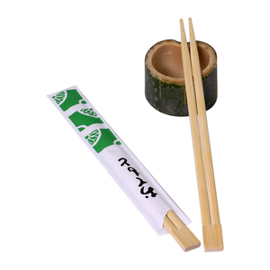 Logo impreso Ramen <span class=keywords><strong>Sushi</strong></span> Tensoge Twin Chopstick <span class=keywords><strong>Palillos</strong></span> desechables de bambú chino <span class=keywords><strong>con</strong></span> funda de paquete de papel - Product Image 5