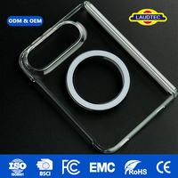 Coque transparente OEM personnalisée en gros pour iPhone Duo, 99 % HD transparente, anti-jaunissement, moulage par injection bicolore, antichoc