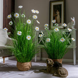 Planta Artificial de Caña de Vidrio, Simulación de Flor, Árbol Falso en Maceta, Decoración de Interiores para Sala de Estar, Planta Verde Biónica - Product Image 2