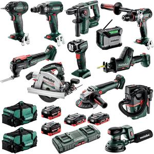 Listo para Enviar, Nuevo y en su Caja Original, Taladro de Impacto Magnético Mini METABOS de 18V y 12 Piezas con Motor sin Escobillas de 6.0AH, Garantía OEM de 3 Años - Product Image 2