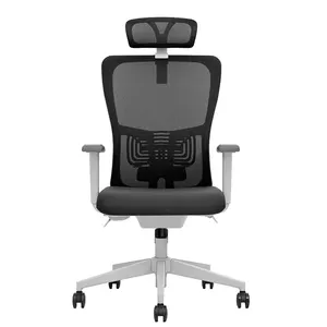 Cómoda silla reclinable giratoria de diseño moderno, silla ergonómica para ordenador de oficina con Material metálico de malla de alta calidad China