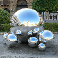Sphère de jardin en acier inoxydable Art Déco, miroir sphérique, boule de visualisation, SS304, couleur et taille personnalisées, finition brillante pour