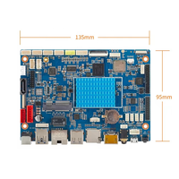 RK3566 Carte principale simple Quad-core 64 bits RS232 RS485 Port SATA SSD 4G LTE WIFI Double écran LVDS pour Android Ubuntu Linux RK3566