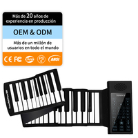 Piano Digital Enrollable Portátil de 88 Teclas, Teclado Electrónico de Silicona con USB MIDI para Viajes y Enseñanza