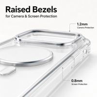 Étui magnétique transparent personnalisé en PC de 2,0 mm pour iPhone 18 Pro Max, anti-jaunissement, officiel 1:1, antichoc, vente en gros aux États-Unis