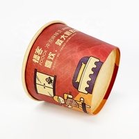 Bol à soupe en papier compostable personnalisé en gros avec couvercle en PLA, bol à soupe en papier brun, tasse à soupe jetable en kraft