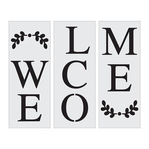 Plantillas Reutilizables para Pintar Letreros de Bienvenida, Plantillas Individuales Grandes, 8 Piezas, Plantillas de Letras con Números - Product Image 1