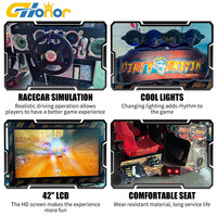 Machine de jeu d'arcade à pièces de monnaie, Machine de jeu de conduite sale, simulateur de voiture vidéo 3d, Machine de jeu de course