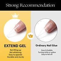 Hanyi 15ml Gel d'extension d'ongles sans HEMA ni TPO, forte adhérence, tenue 28 jours, colle à ongles en gel personnalisable OEM