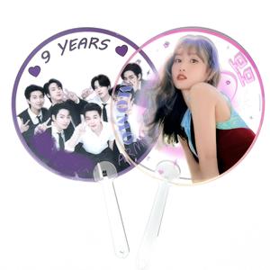 พัดพลาสติกใสกันน้ำ ปี 2024  พีวีซี  ออกแบบเองได้  ลายดารา KPOP สำหรับแฟนคลับ - Product Image 6