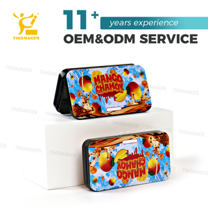 Venta al por mayor de caramelos de Menta a prueba de niños Gummy Tin Packaging Child Resistant Cr Tin - Product Image 3
