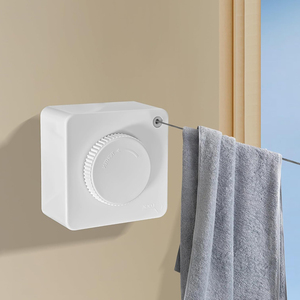Corde à <span class=keywords><strong>linge</strong></span> murale rétractable en ABS pour intérieur, séchoir à <span class=keywords><strong>linge</strong></span> mural - Product Image 4