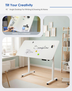 <span class=keywords><strong>Table</strong></span> électrique effaçable à sec avec plateau inclinable, roulettes roulantes à 2 pieds, <span class=keywords><strong>réglable</strong></span> <span class=keywords><strong>en</strong></span> <span class=keywords><strong>hauteur</strong></span>, design moderne, T9 - Product Image 5