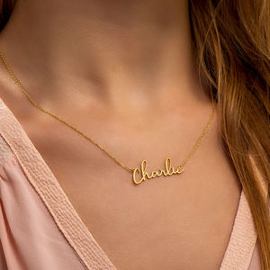 Collar con Nombre Personalizado para Niños, Mujeres y Hombres, Chapado en Oro, Plata 925, Joyería Familiar, Collar con Placa Personalizada - Product Image 5