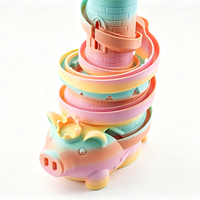 Hucha con Forma de Animal Divertido, Impresión 3D FDM de Alta Precisión, Tolerancia de 0.01mm, Superficie Lisa, PLA No Tóxico, Duradero, para Niños y Hogar