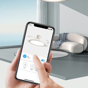Modern Large Wind Variable Frequency Invisible Fan Lamp Bedroom Living Room Household Electric <b>Chandelier</b> LED Ceiling Fan - Product Image 5