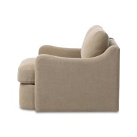 Fauteuil individuel de luxe en lin, design moderne, confortable, pour salon, villa et hôtel