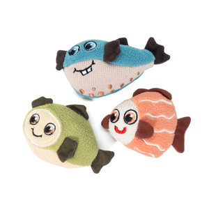 Dentizione interattiva morbida moderata quantità Crinkle pesce gatto giocattolo erba gatta per interni - Product Image 3