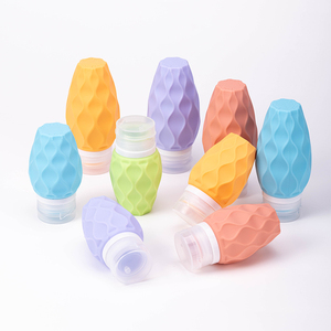 TSA Wavy-shaped Squeezable Silicone Travel <b>Bottles</b> Set Leak Proof 90ml 60ml Refillable Toiletries Containers for Shampoo Lotion - Product Image 2