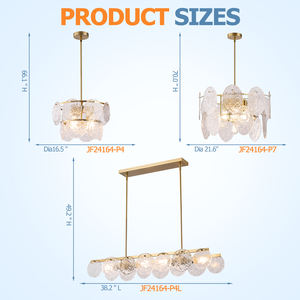 Lámpara Colgante Moderna para Dormitorio, Sala de Estar, Iluminación Interior, Acabado Dorado, Lámpara Colgante para Isla de Cocina, Comedor - Product Image 5