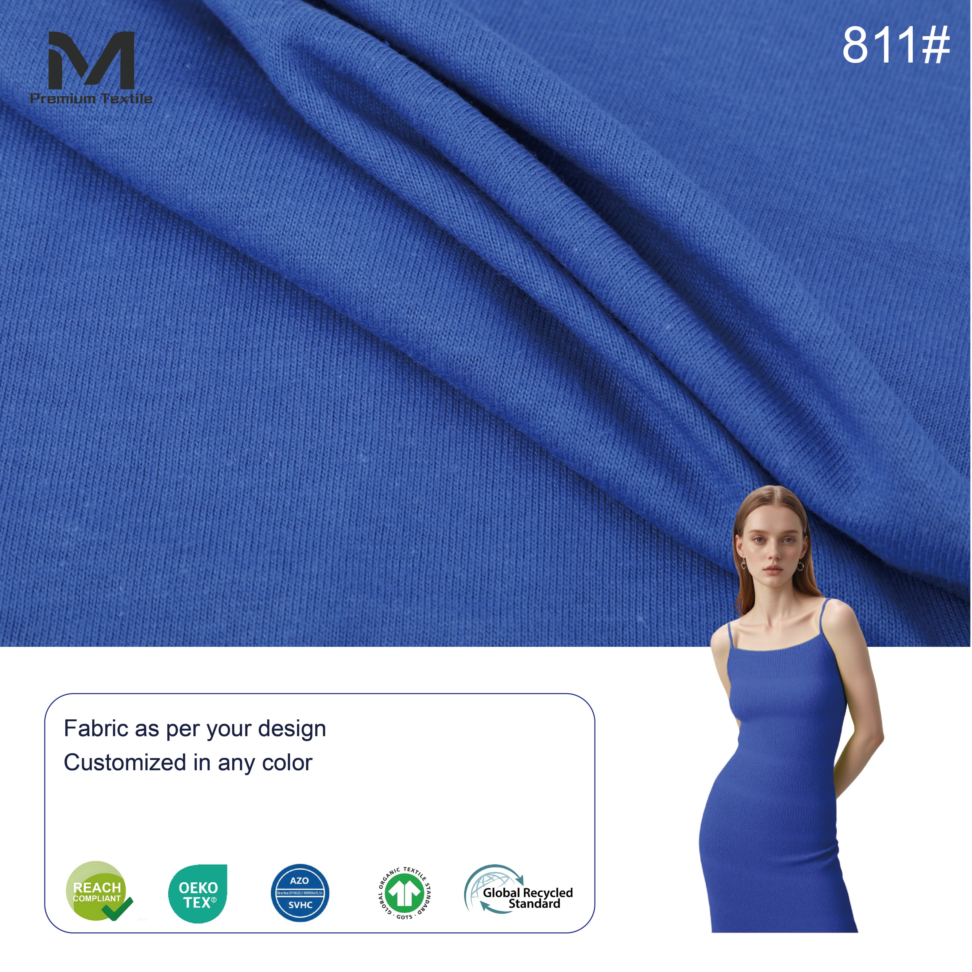 Combed Cotton Sustainable Luxurious Cotton Knit Fabric For Soft Flexible Homewear And Skin-Friendly Breathable Tek 811#