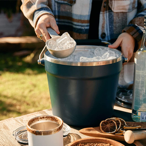 Camping personalizzato Champagne beer cubetto di ghiaccio in acciaio inox a doppia parete grande metallo acciaio <span class=keywords><strong>secchiello</strong></span> per il ghiaccio con Tong - Product Image 4