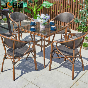<span class=keywords><strong>Ensemble</strong></span> de salle à manger moderne en aluminium, 5 pièces, bistro, café, patio, mobilier d'extérieur, <span class=keywords><strong>table</strong></span> <span class=keywords><strong>et</strong></span> <span class=keywords><strong>chaises</strong></span>, ensembles de <span class=keywords><strong>jardin</strong></span> - Product Image 3