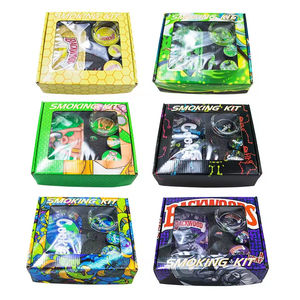 Chan की 5 pccs धूम्रपान किट आपके लोगो रोलिंग ट्रे और ग्राइंडर 1 धूम्रपान किट सेट में 5 सेट करें - Product Image 3