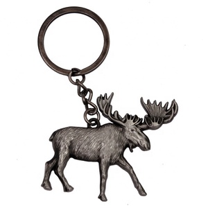 Llavero con diseño de alce del Parque Nacional de los Montes Rocosos, recuerdo - Product Image 1