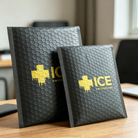 Sacs à bulles d'air en PE noir personnalisés en gros, pochettes d'emballage protectrices antichoc pour l'expédition