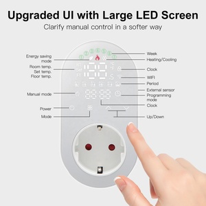 <span class=keywords><strong>Enchufe</strong></span> Inteligente <span class=keywords><strong>WiFi</strong></span> Tuya con Control de Temperatura LED Programable, <span class=keywords><strong>Enchufe</strong></span> Inalámbrico con Control de Temperatura por Aplicación, <span class=keywords><strong>Enchufe</strong></span> para UE, Reino Unido y EE. UU. - Product Image 3