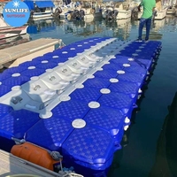Ponton flottant modulaire en HDPE à haute flottabilité, quai flottant en plastique pour le stationnement de bateaux et système de quai flottant