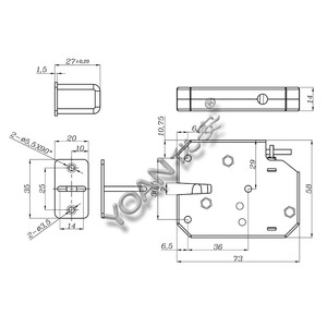 Trọng Lượng Nhẹ Điện Khóa 12V Từ Điện Từ Khóa Cho Thông Minh Tủ Lưu Trữ Siêu Thị Tủ Nhanh Tủ Hộp Thư - Product Image 3