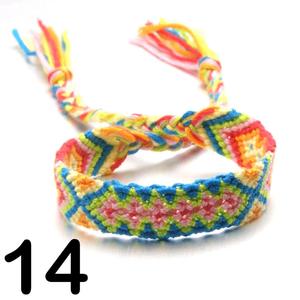 수제 조정 가능한 꼰 무지개 짠 마크라메 손목 밴드 문자열 우정 팔찌 - Product Image 6