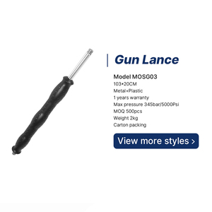 Pistola de alta presión <span class=keywords><strong>Ecoline</strong></span> G1/4 pulgadas, lanza macho, aislamientos negros, lanza 330 a 1200mm, acero chapado en zinc fresco y compacto - Product Image 2