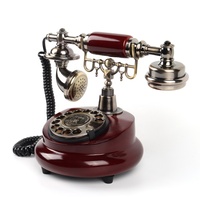 Téléphone rotatif Cheeta CT-N8026 de style européen antique pour la télécommunication, la décoration de bureau et de maison