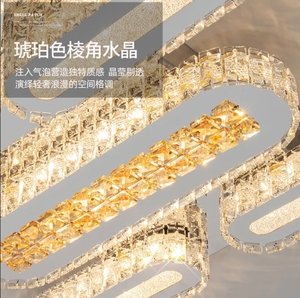 Nouveau design moderne plafonnier crysta lumière led base en acier inoxydable plafonniers décoratifs pour salon - Product Image 5