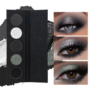 Fabricant Palette d'ombres à paupières foncées portable 5 couleurs Palette d'ombres à paupières longue durée mates et chatoyantes Smokey Gothic High Pigment - Product Image 1
