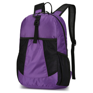 Sac à dos pliable pour femme en nylon à motif géométrique avec logo personnalisé, léger, grande capacité, loisirs, sport de plein air, mode, polyester - Product Image 5