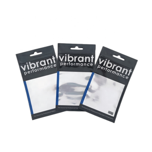 Customized plastic 3 side seal clear bag zipper pouch front foil back clear 3 side seal bag heat seal with hole for case phone