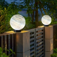 Pilier lumineux de porte planète globe 12W lampes de pilier extérieur lampes solaires de jardin JYO0024