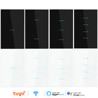 Interruptor de Luz Táctil Zigbee Smart Life, Sin Cable Neutro y Con Cable Neutro, Interruptores de Pared con Panel Táctil para EE. UU., Compatible con Tuya, Alexa y Google Home