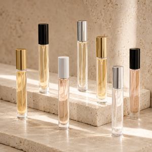 Sleek Thin Straight Body Clear Glass Portable Spray 10ml perfume <b>bottle</b> - Product Image 5