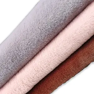 Hot selling 100% Poly Polyester Knitting Faux Fur Fabric For Winter Wearing