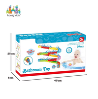Jouet de bain pour bébé, toboggan aquatique mural avec ventouses et animal coulissant, jeu de tuyaux interactif DIY pour les tout-petits de 3 ans et plus