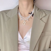 Élégant collier de perles multicouches tour de cou de mariage femmes Designer numéro 5 bijoux fins accessoires cadeaux de fête catalogue de luxe