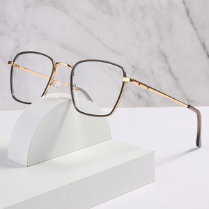 Hợp Thời Trang Quảng Trường Windsor Slim Acetate Bọc Với Kim Loại Kết Hợp Kính Quang Học Khung Kính Chống Ánh Sáng Xanh Mắt Kính - Product Image 2