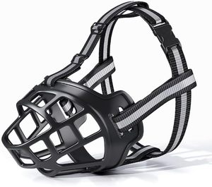 Dog Muzzle Soft Silicone Basket Muzzle for Dogs Allows Panting and Drinking Prevents Unwanted Barking <b>Biting</b> and Chewing - Product Image 1