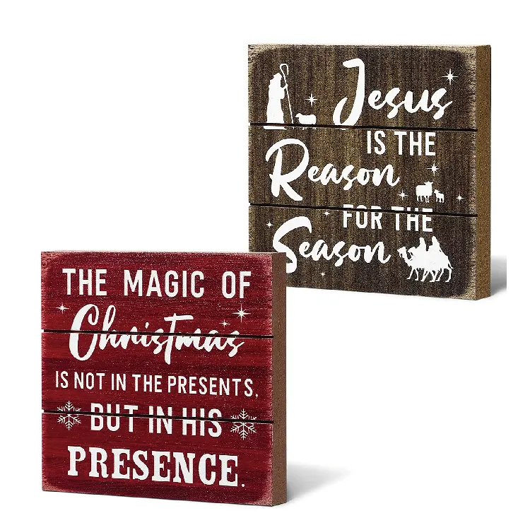 Christmas wood signs