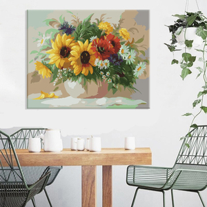 <span class=keywords><strong>Peinture</strong></span> numérique par numéros, bricolage <span class=keywords><strong>à</strong></span> la main, Kits <span class=keywords><strong>de</strong></span> tournesols, Vase, <span class=keywords><strong>peinture</strong></span> par numéros, <span class=keywords><strong>peinture</strong></span> <span class=keywords><strong>à</strong></span> <span class=keywords><strong>l</strong></span>'huile, décoration d'art <span class=keywords><strong>de</strong></span> chambre d'amis - Product Image 2